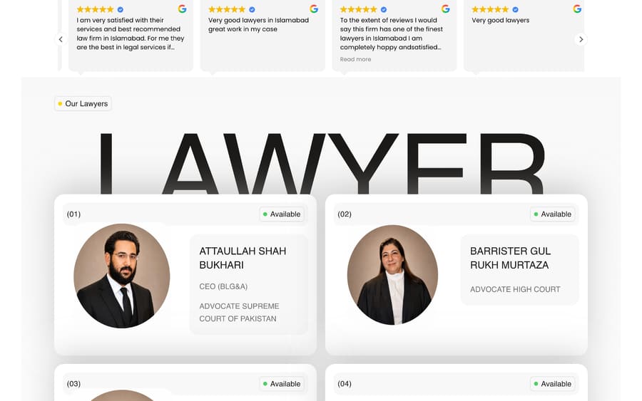 Bukhari Legal Guardians website section