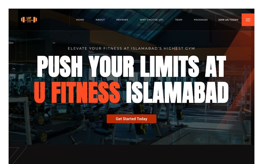 U-Fitness Gym website built by Digital Fawz