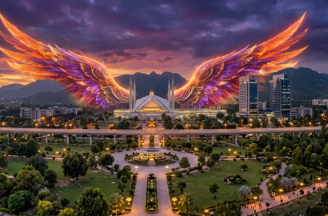 Islamabad with the Digital Fawz wing motif