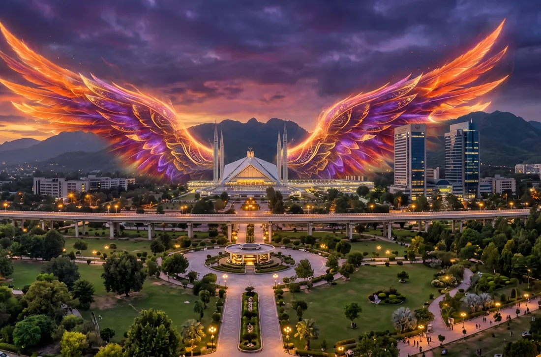 Islamabad with the Digital Fawz wing motif